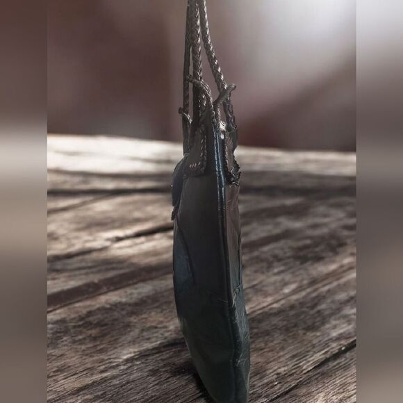 All Leather Brown Women's Tote Bag And NECKLACE SET IN EUC - Picture 7 of 12